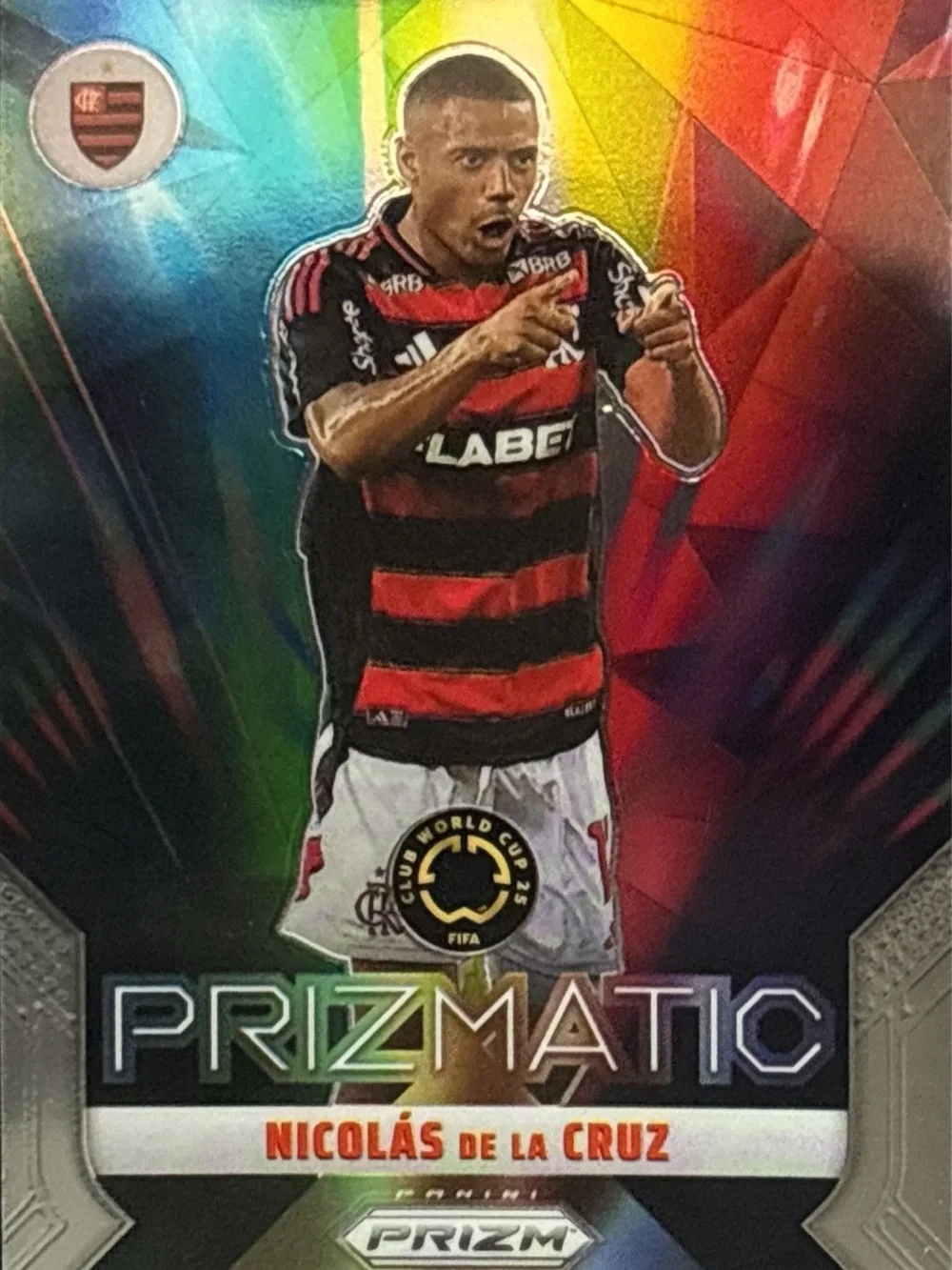 Panini Prizmatic Nicolás de la Cruz Rainbow Holographic Card